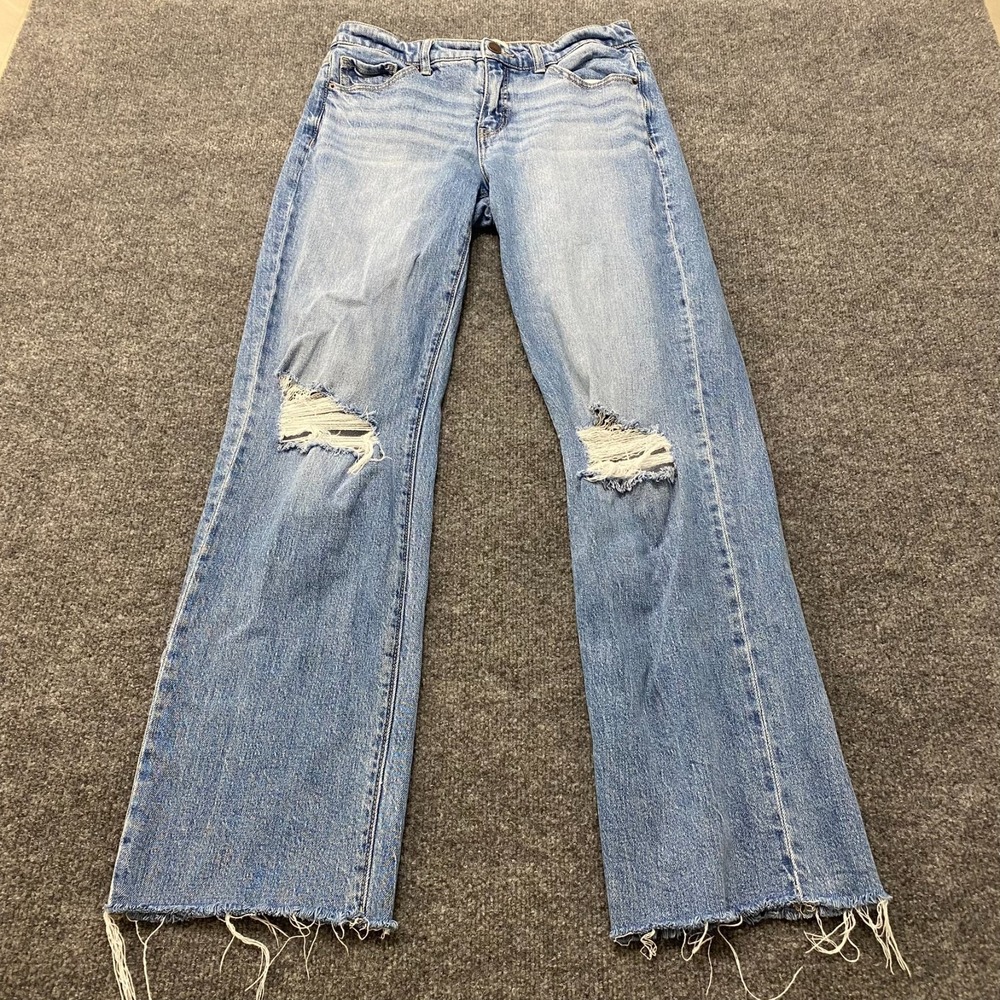 BKE Buckle Payton Universal Straight Fit Faded Whiskered Jeans Womens Size 27x32